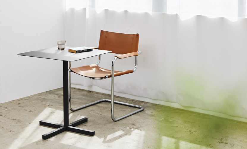 DUENDE デュエンデ SOLID STEEL DINER TABLE SQUARE ソリッドスチールダイナーテーブル スクエア DU331 カラー：ダークグレー デザイン：PERMANENT31