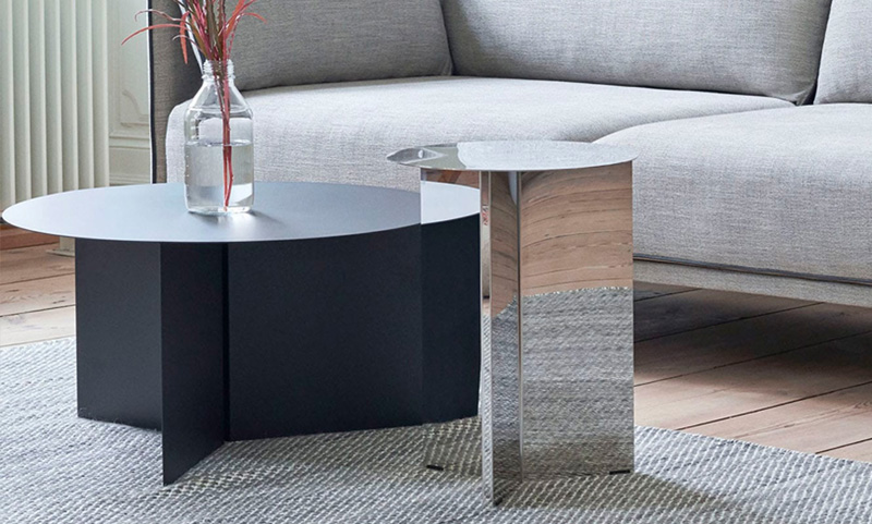 HAY ヘイ Slit Table スリット テーブル Steel High スチール ハイ サイドテーブル Φ35×H47cm ステンレススチール 塗装またはメッキ仕上げ カラー：5色 デザイン：HAY