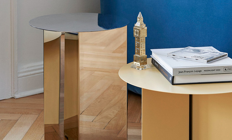 HAY ヘイ Slit Table スリット テーブル Steel High スチール ハイ サイドテーブル Φ35×H47cm ステンレススチール 塗装またはメッキ仕上げ カラー：5色 デザイン：HAY