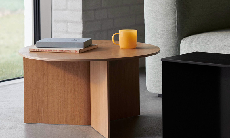 HAY ヘイ Slit Table XL スリット テーブル XL Wood Round ウッド ラウンド サイドテーブル Φ65×H35.5cm ベニヤ 合板 ウォーターラッカー塗装仕上げ カラー：3色 デザイン：HAY