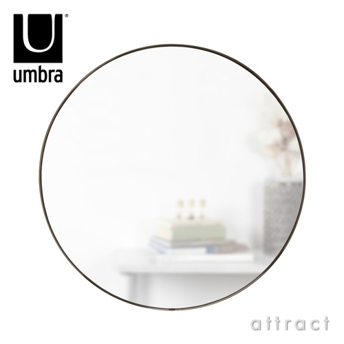 umbra アンブラ HUBBA MIRROR フーバ ミラー サイズ：Φ86cm ウォールミラー 壁掛け 鏡 カラー：2色  デザイン：ポール・ローワン | アトラクト・オンラインショップ