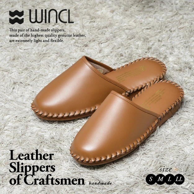 WINCL ウィンクル Leather Slippers レザースリッパ