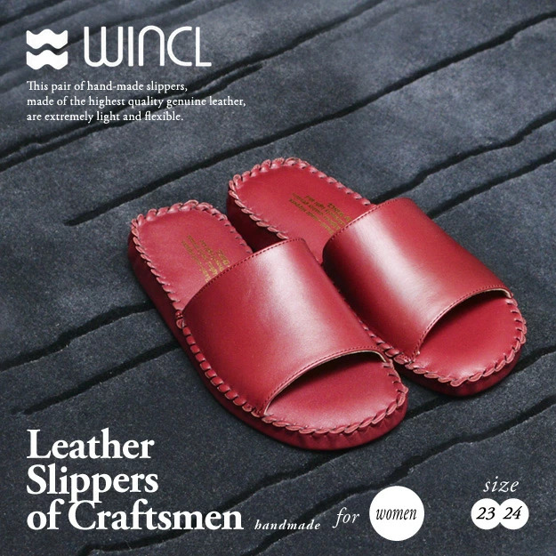 WINCL ウィンクル Leather Slippers レザースリッパ