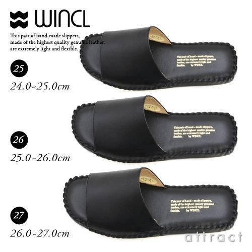 WINCL ウィンクル Leather Slippers レザースリッパ