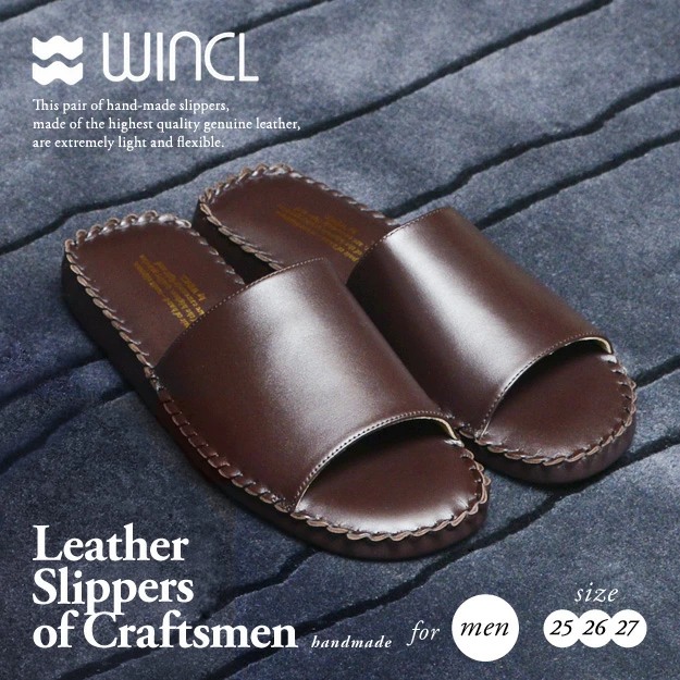 WINCL ウィンクル Leather Slippers レザースリッパ