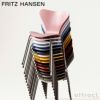 FRITZ HANSEN フリッツ・ハンセン SERIES 7 セブンチェア 3107 チェア カラードアッシュ カラー：ホワイト ベースカラー：クローム仕上げ デザイン：アルネ・ヤコブセン