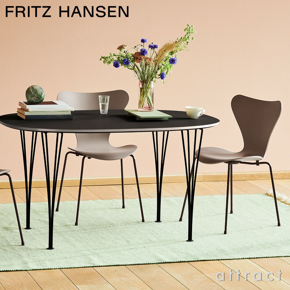 FRITZ HANSEN フリッツ・ハンセン SERIES 7 セブンチェア 3107 チェア カラードアッシュ カラー：ブラック ベースカラー：ブラック粉体塗装 デザイン：アルネ・ヤコブセン