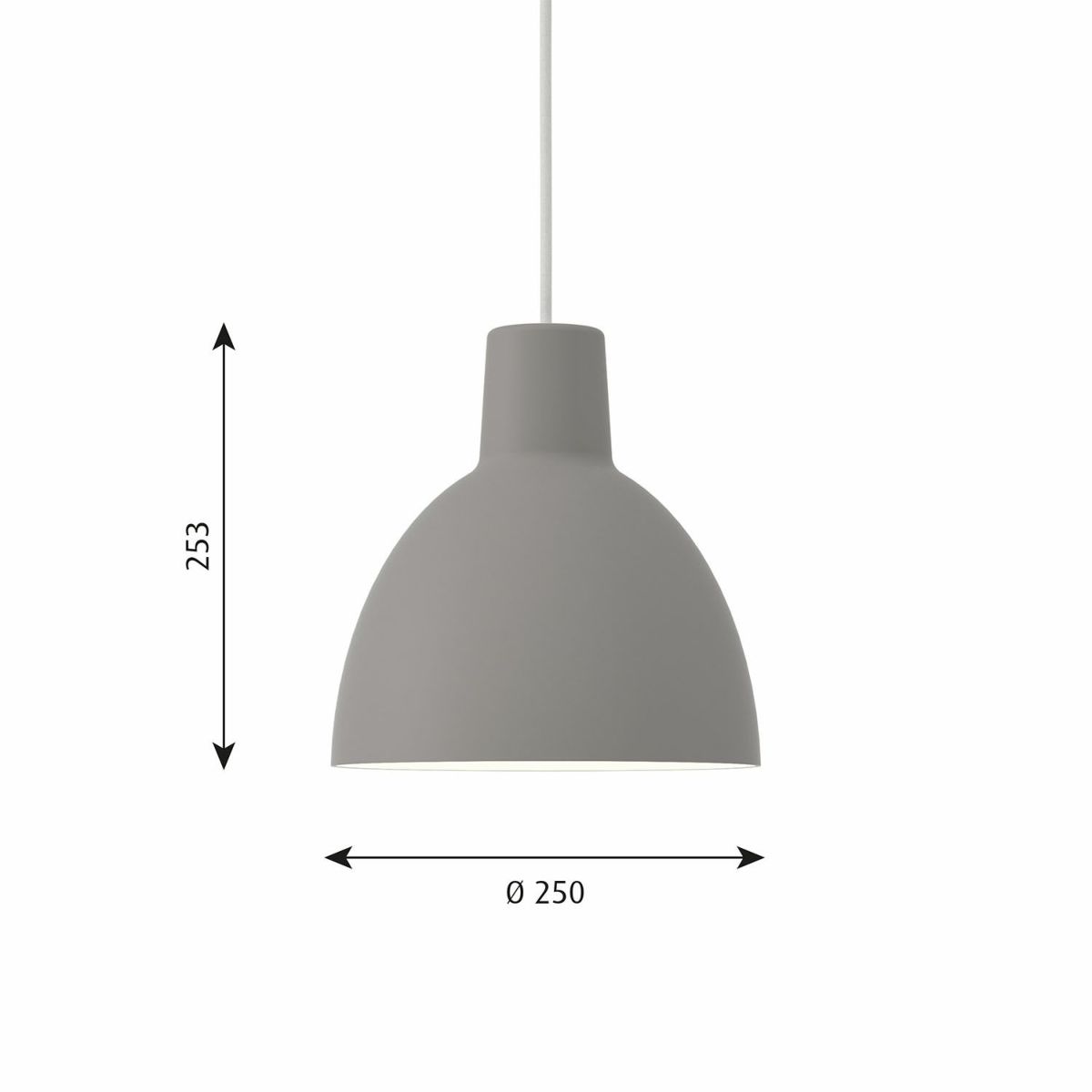 Louis Poulsen ルイスポールセン Toldbod 250 トルボー 250 ペンダントライト Φ250mm カラー：ライトグレー デザイン：Louis Poulsen Lighting A/S