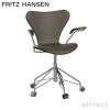 FRITZ HANSEN フリッツ・ハンセン SERIES 7 セブンチェア 3217 アームチェア フルパディング エッセンシャルレザー カラー：5色 ベースカラー：6色 デザイン：アルネ・ヤコブセン （シート高さ調整機能 44-56cm・回転機能・キャスター付き）