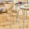 FRITZ HANSEN フリッツ・ハンセン SERIES 7 JUNIOR セブンチェア ジュニア 3177 チェア カラードアッシュ カラー：ブラック ベースカラー：クローム仕上げ デザイン：アルネ・ヤコブセン