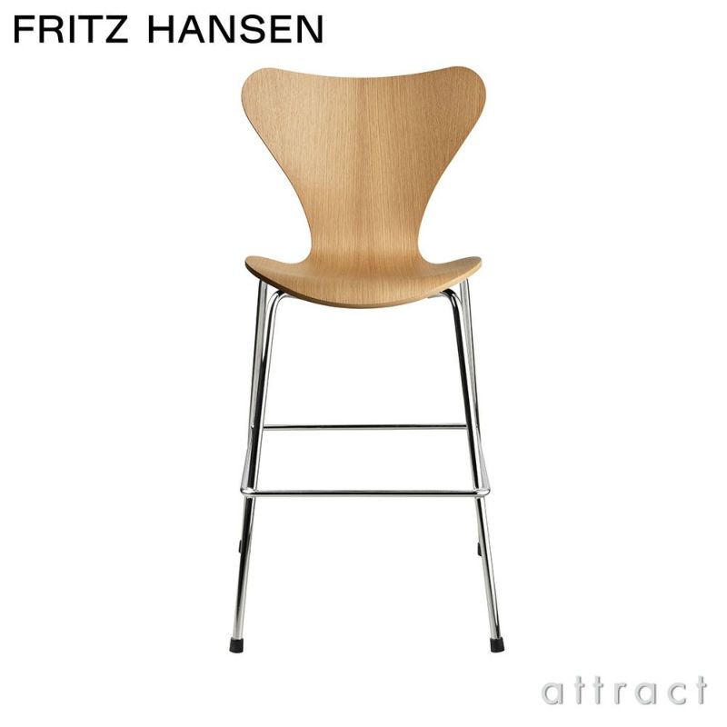 FRITZ HANSEN フリッツ・ハンセン SERIES 7 JUNIOR セブンチェア ジュニア 3177 チェア ナチュラルウッド カラー：オーク ベースカラー：クローム仕上げ デザイン：アルネ・ヤコブセン