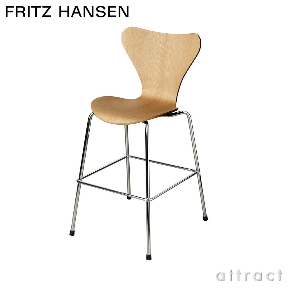 FRITZ HANSEN フリッツ・ハンセン SERIES 7 JUNIOR セブンチェア ジュニア 3177 チェア ナチュラルウッド カラー：オーク ベースカラー：クローム仕上げ デザイン：アルネ・ヤコブセン