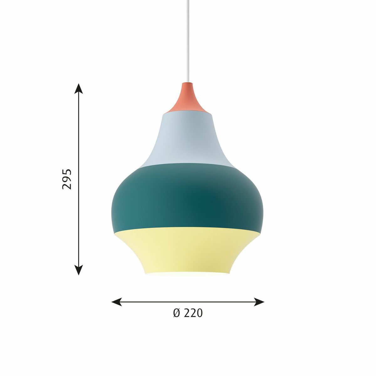 Louis Poulsen ルイスポールセン CIRQUE 220 スィルク 220 ペンダントライト Φ220 カラー：レッドトップ デザイン：クララ・フォン・ツヴァイベルク