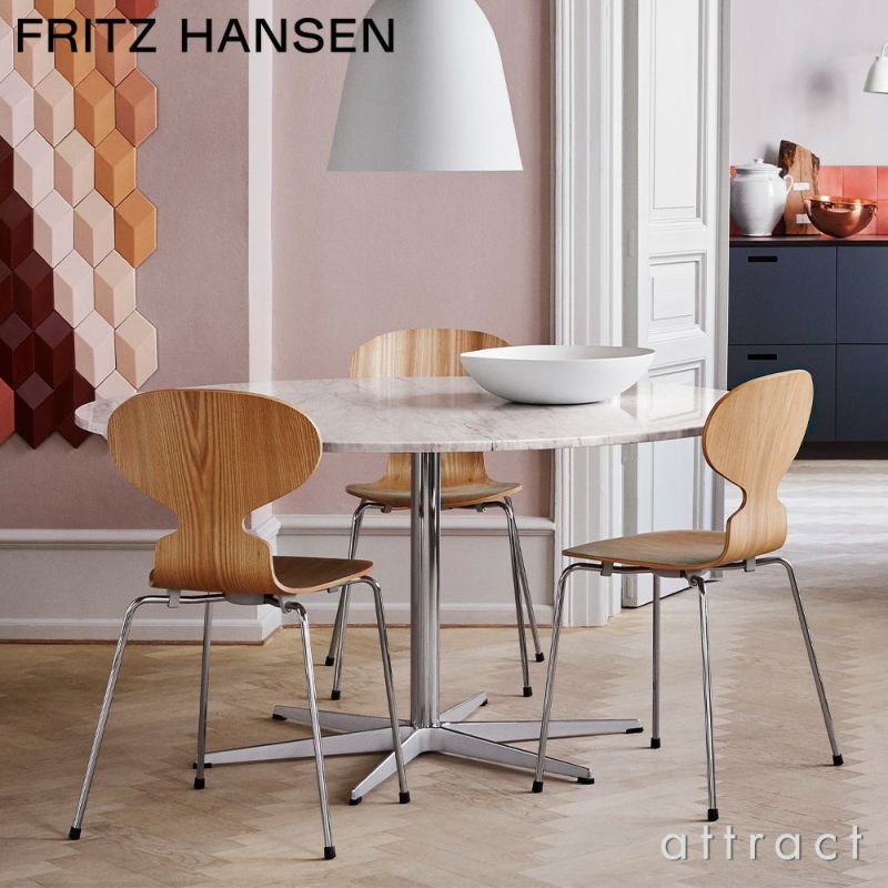 FRITZ HANSEN フリッツ・ハンセン ANT アリンコチェア 3101 チェア 4本脚 ナチュラルウッド カラー：10色 ベースカラー：6色 デザイン：アルネ・ヤコブセン