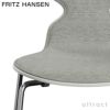 FRITZ HANSEN フリッツ・ハンセン ANT アリンコチェア 3101 チェア フロントパディング 4本脚 カラードアッシュ カラー：ホワイト 張地：Hallingdal ハリンダル ファブリックカラー：ホワイト/グレー（110） ベースカラー：クローム仕上げ デザイン：アルネ・ヤコブセン 