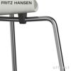 FRITZ HANSEN フリッツ・ハンセン ANT アリンコチェア 3101 チェア フロントパディング 4本脚 カラードアッシュ カラー：ホワイト 張地：Hallingdal ハリンダル ファブリックカラー：ホワイト/グレー（110） ベースカラー：クローム仕上げ デザイン：アルネ・ヤコブセン 