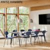 FRITZ HANSEN フリッツ・ハンセン ANT アリンコチェア 3101 チェア フロントパディング 4本脚 カラードアッシュ カラー：ホワイト 張地：Hallingdal ハリンダル ファブリックカラー：ホワイト/グレー（110） ベースカラー：クローム仕上げ デザイン：アルネ・ヤコブセン 