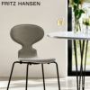 FRITZ HANSEN フリッツ・ハンセン ANT アリンコチェア 3101 チェア フロントパディング 4本脚 カラードアッシュ カラー：ホワイト 張地：Hallingdal ハリンダル ファブリックカラー：ホワイト/グレー（110） ベースカラー：クローム仕上げ デザイン：アルネ・ヤコブセン 