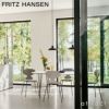 FRITZ HANSEN フリッツ・ハンセン ANT アリンコチェア 3101 チェア フロントパディング 4本脚 カラードアッシュ カラー：ホワイト 張地：Hallingdal ハリンダル ファブリックカラー：ホワイト/グレー（110） ベースカラー：クローム仕上げ デザイン：アルネ・ヤコブセン 