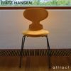 FRITZ HANSEN フリッツ・ハンセン ANT アリンコチェア 3101 チェア フロントパディング 4本脚 カラードアッシュ カラー：ホワイト 張地：Hallingdal ハリンダル ファブリックカラー：ホワイト/グレー（110） ベースカラー：クローム仕上げ デザイン：アルネ・ヤコブセン 