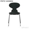 FRITZ HANSEN フリッツ・ハンセン ANT アリンコチェア 3101 チェア フロントパディング 4本脚 カラードアッシュ カラー：ブラック 張地：Vanir ヴァニール ファブリックカラー：ブラック/グレー（193） ベースカラー：クローム仕上げ デザイン：アルネ・ヤコブセン