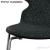 FRITZ HANSEN フリッツ・ハンセン ANT アリンコチェア 3101 チェア フロントパディング 4本脚 カラードアッシュ カラー：ブラック 張地：Vanir ヴァニール ファブリックカラー：ブラック/グレー（193） ベースカラー：クローム仕上げ デザイン：アルネ・ヤコブセン