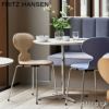 FRITZ HANSEN フリッツ・ハンセン ANT アリンコチェア 3101 チェア フロントパディング 4本脚 カラードアッシュ カラー：ブラック 張地：Vanir ヴァニール ファブリックカラー：ブラック/グレー（193） ベースカラー：クローム仕上げ デザイン：アルネ・ヤコブセン