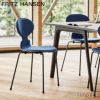 FRITZ HANSEN フリッツ・ハンセン ANT アリンコチェア 3101 チェア フロントパディング 4本脚 カラードアッシュ カラー：ブラック 張地：Vanir ヴァニール ファブリックカラー：ブラック/グレー（193） ベースカラー：クローム仕上げ デザイン：アルネ・ヤコブセン