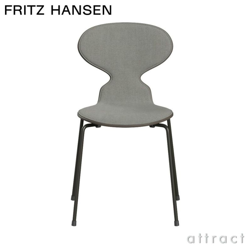 FRITZ HANSEN フリッツ・ハンセン ANT アリンコチェア 3101 チェア フロントパディング 4本脚 カラードアッシュ カラー：ディープクレイ 張地：Sunniva スニバ ファブリックカラー：サンド/ライトグレー（153） ベースカラー：ブラウンブロンズ粉体塗装 デザイン：アルネ・ヤコブセン