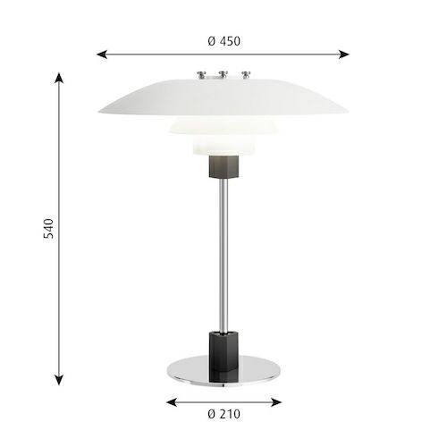 Louis Poulsen ルイスポールセン PH 4/3 Table テーブルランプ スタンドライト Φ450mm カラー：ホワイト デザイン：ポール・ヘニングセン