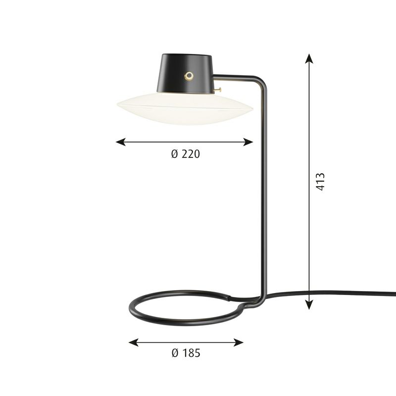 サイズLouis Poulsen ルイスポールセン AJ Oxford Table Lamp AJ オックスフォード テーブルランプ H410mm ガラスシェード デザイン：アルネ・ヤコブセン