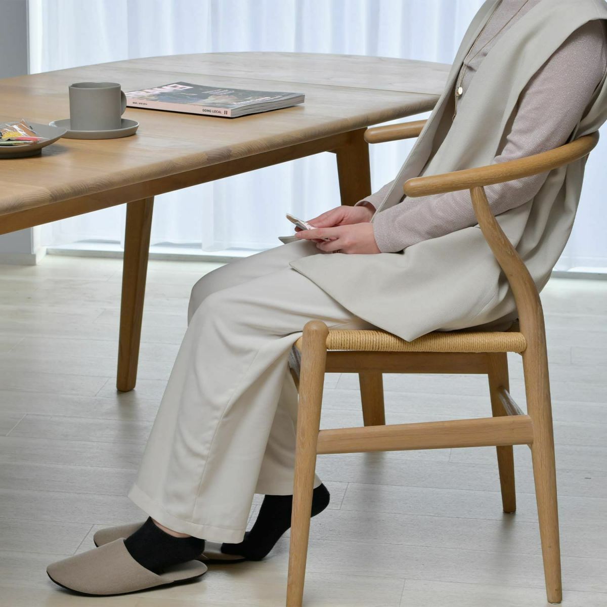 CH24 Yチェア （ワイチェア） ビーチ （オイルフィニッシュ） ブラックペーパーコード Carl Hansen & Son カール・ハンセン＆サン デザイン：ハンス・J・ウェグナー