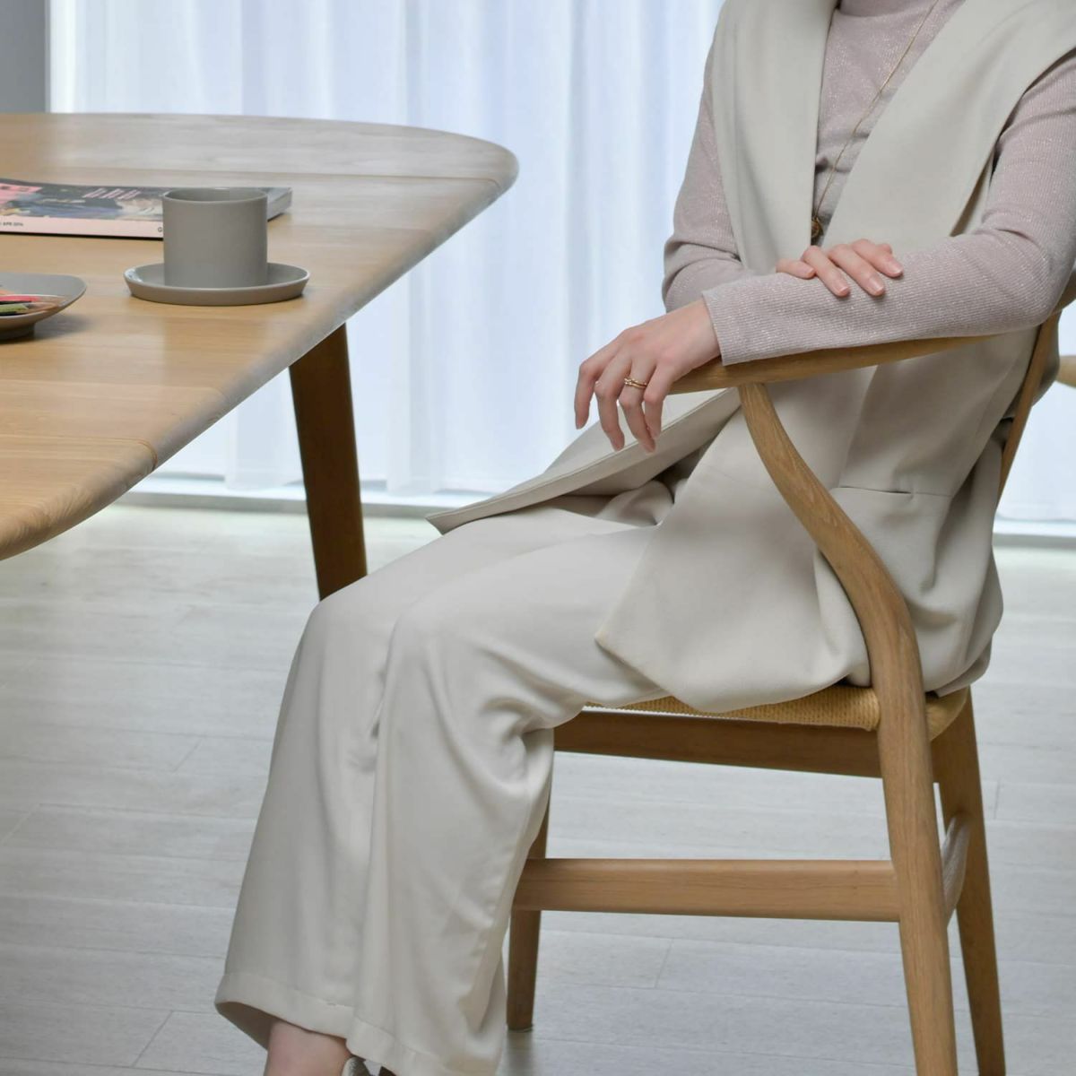 CH24 Yチェア （ワイチェア） ビーチ （ソープフィニッシュ）ブラックペーパーコード Carl Hansen & Son カール・ハンセン＆サン デザイン：ハンス・J・ウェグナー