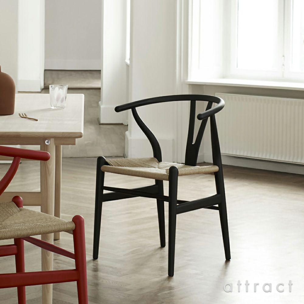 Carl Hansen & Son カール・ハンセン＆サン CH24 SOFT CHS COLOR Yチェア ソフト ビーチ （マット仕上げ） ソフトカラー：ブラック 座：ナチュラルペーパーコード デザイン：ハンス・J・ウェグナー
