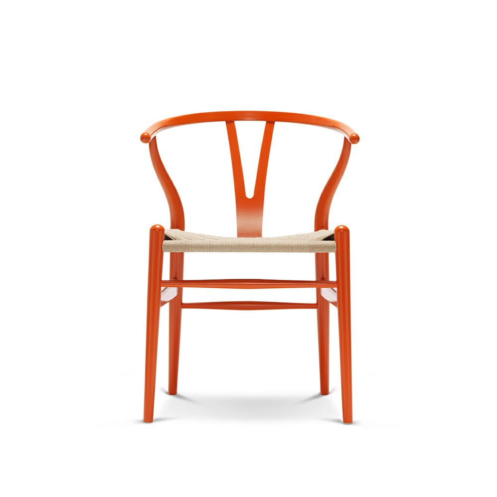 Carl Hansen & Son カール・ハンセン＆サン CH24 SOFT CHS COLOR Yチェア ソフト ビーチ （マット仕上げ） ソフトカラー：オレンジレッド 座：ナチュラルペーパーコード デザイン：ハンス・J・ウェグナー