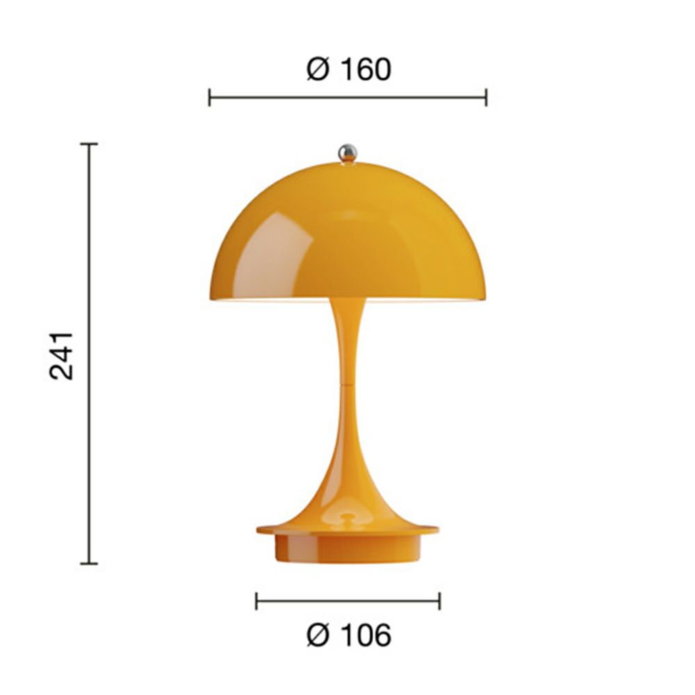 Louis Poulsen ルイスポールセン Panthella 160 Portable パンテラ 160 ポータブル （V3） テーブルランプ カラー：オペーク・オレンジ デザイン：ヴェルナー・パントン