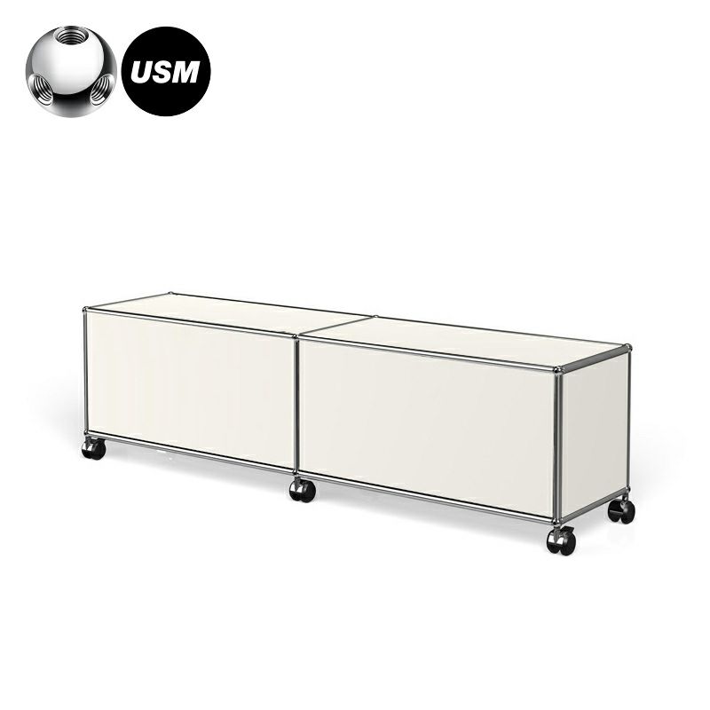 USM ユーエスエム USMハラー テレビボード （ドロップダウンドア×1・ディバイダーシェルフ×1） サイズ：W1523×D373×H390mm