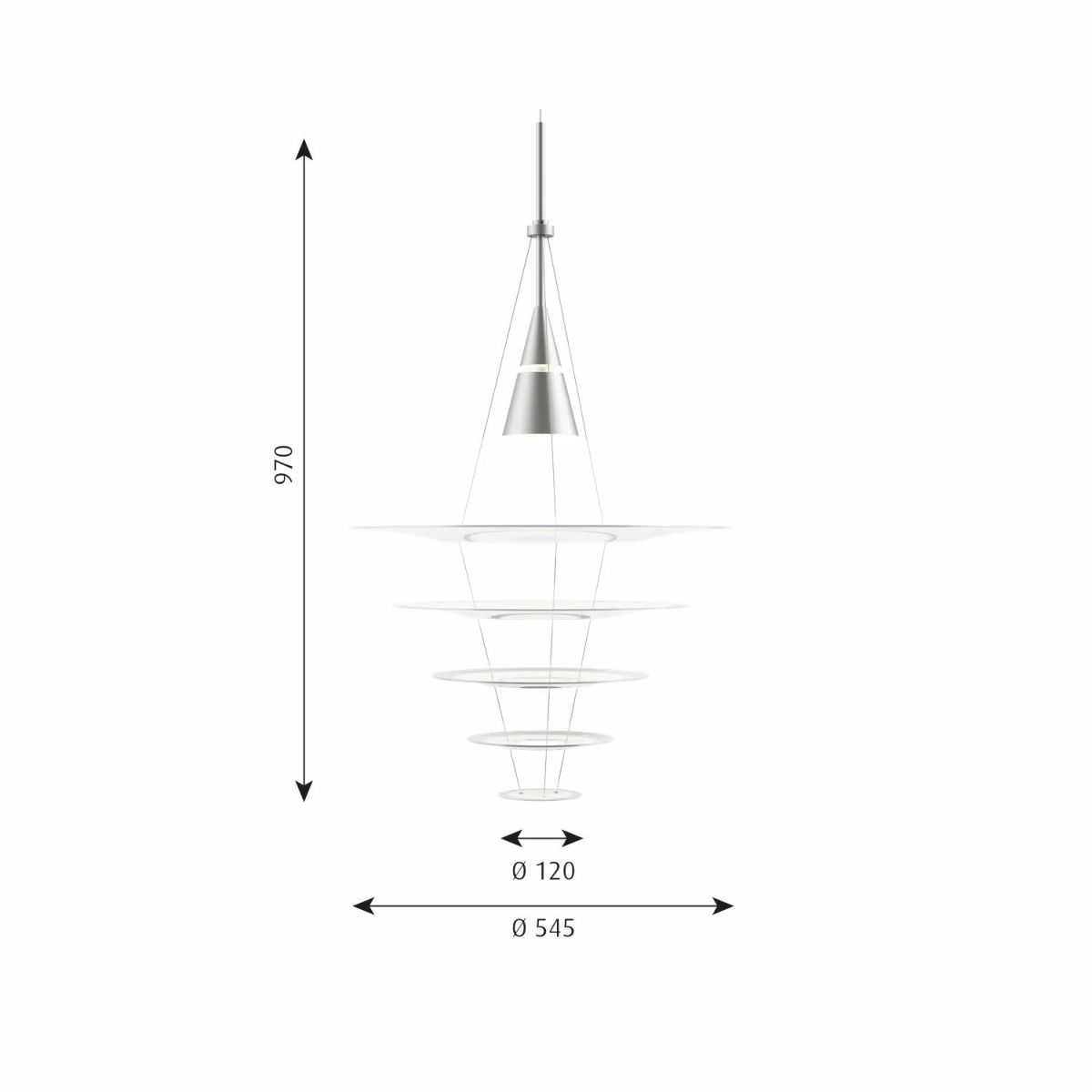 Louis Poulsen ルイスポールセン Enigma 545 エニグマ 545 Pendant Light ペンダント ライト カラー：ホワイト デザイン：内山 章一