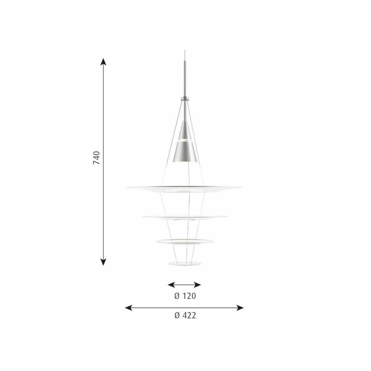 Louis Poulsen ルイスポールセン Enigma 425 エニグマ 425 Pendant Light ペンダント ライト カラー：ホワイト デザイン：内山 章一