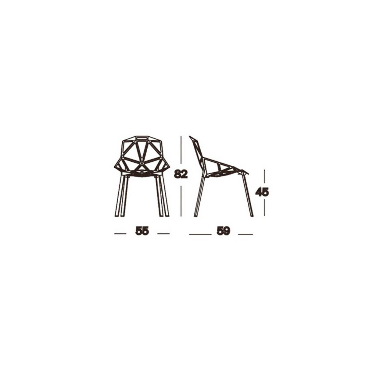 MAGIS マジス CHAIR_ONE チェアワン SD460・SD461 スタッキングチェア （屋外使用可能） カラー：4色 デザイン：コンスタンチン・グルチッチ