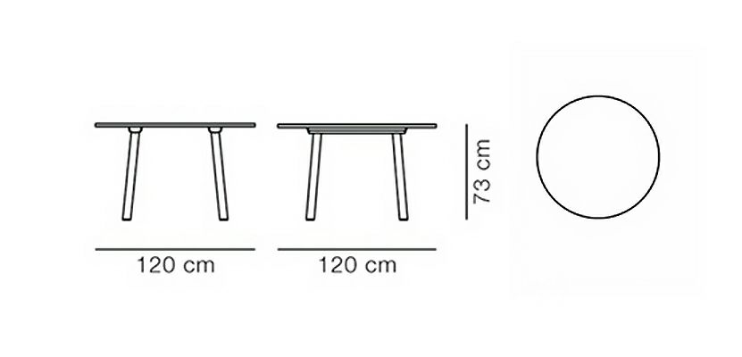 Fredericia フレデリシア Taro タロ ダイニングテーブル 6121 ラウンドテーブル Φ120cm デザイン：ジャスパー・モリソン