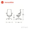 Herman Miller ハーマンミラー Cosm Chair コズムチェア ハイバック アジアチルト グレイシャー リーフアーム 自動ハーモニックチルト （ディップト イン カラー仕様） デザイン：Studio 7.5