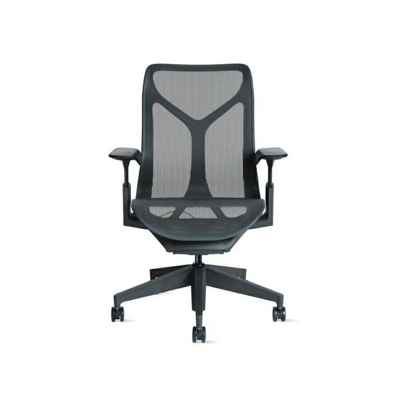 Herman Miller ハーマンミラー Cosm Chair コズムチェア ミドルバック アジアチルト グラファイト 高さ調節アーム 自動ハーモニックチルト （カーペット用キャスター） デザイン：Studio 7.5
