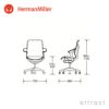 Herman Miller ハーマンミラー Cosm Chair コズムチェア ミドルバック アジアチルト グラファイト 高さ調節アーム 自動ハーモニックチルト （カーペット用キャスター） デザイン：Studio 7.5