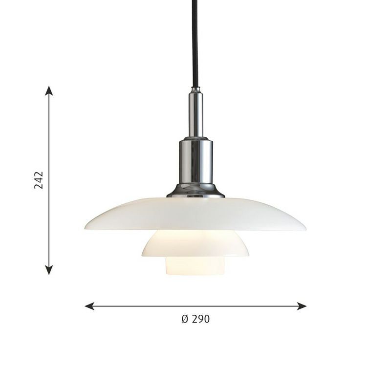 Louis Poulsen ルイスポールセン PH 3/2 Pendant ペンダント Φ290mm カラー：シルバークローム デザイン：ポール・ヘニングセン