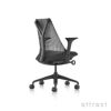 Herman Miller ハーマンミラー Sayl Chair セイルチェア サスペンション ミドルバック フレーム＆ベース：ブラック （堅床・カーペット用キャスター） ファブリック：コスモス（ブラック） デザイン：イヴ・ベアール
