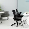 Herman Miller ハーマンミラー Sayl Chair セイルチェア サスペンション ミドルバック フレーム＆ベース：ブラック （堅床・カーペット用キャスター） ファブリック：コスモス（ブラック） デザイン：イヴ・ベアール