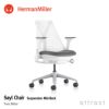 Herman Miller ハーマンミラー Sayl Chair セイルチェア サスペンション ミドルバック フレーム＆ベース：ホワイトフレーム （カーペット用キャスター） ファブリック：メドレー（フェザーグレー） デザイン：イヴ・ベアール