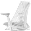 Herman Miller ハーマンミラー Sayl Chair セイルチェア サスペンション ミドルバック フレーム＆ベース：ホワイトフレーム （カーペット用キャスター） ファブリック：メドレー（フェザーグレー） デザイン：イヴ・ベアール