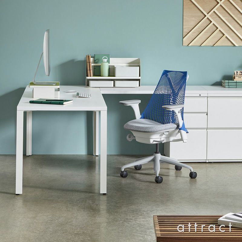 Herman Miller ハーマンミラー Sayl Chair セイルチェア サスペンション ミドルバック フレーム＆ベース：ブラック （カーペット用キャスター） ファブリック：コスモス（ブラック） デザイン：イヴ・ベアール